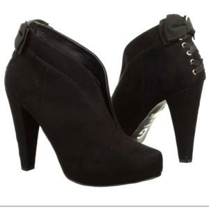 Women’s G By Guess Tristah Back Laced Front Open Shoes/Ankle Booties Size 7.5